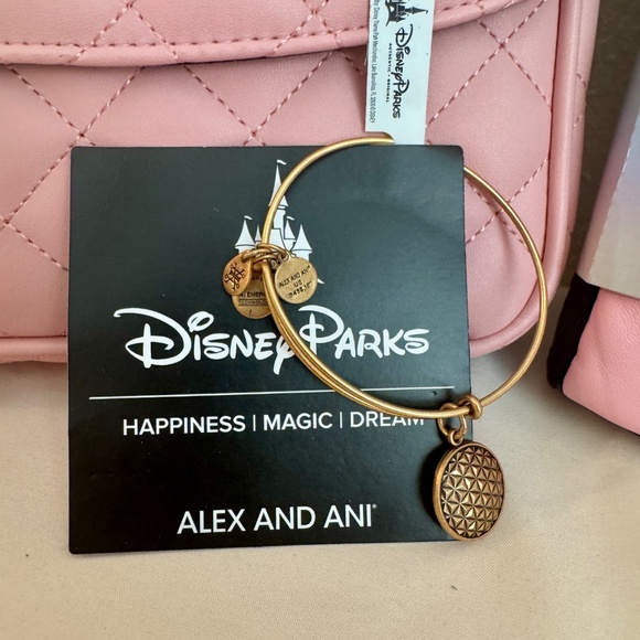 Minnie Mouse crossbody, Loungefly journal and Alex & Ani Epcot bracelet - Picture 2 of 11